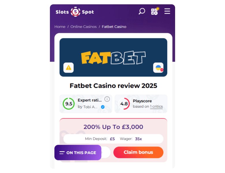 Overview of fatbet login